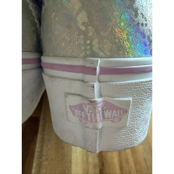 Vans Sk8-Hi Platform Butterfly Silver Purple White Shoe - Picture 5 of 8